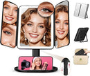 Lighted Makeup Mirror with 1X 3X 7X 20X Magnification, 80 LEDs, USB Rechargeable