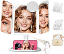 Lighted Makeup Mirror with 1X 3X 7X 20X Magnification, 80 LEDs, USB Rechargeable