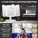 Lighted Makeup Mirror with 1X 3X 7X 20X Magnification, 80 LEDs, USB Rechargeable