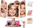 Lighted Makeup Mirror with 1X 3X 7X 20X Magnification, 80 LEDs, USB Rechargeable