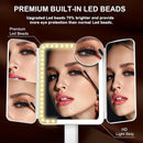Lighted Makeup Mirror with 1X 3X 7X 20X Magnification, 80 LEDs, USB Rechargeable