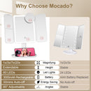 Lighted Makeup Mirror with 1X 3X 7X 20X Magnification, 80 LEDs, USB Rechargeable