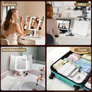 Lighted Makeup Mirror with 1X 3X 7X 20X Magnification, 80 LEDs, USB Rechargeable